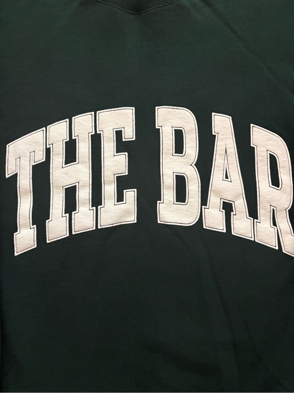 The Bar Varsity Sweatshirt Hunter Green/White - Picture 3 of 6